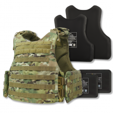 Бронежилет Militex Modular X-1 з балістичним пакетом 1 клас захисту (Збільшена площа захисту) Multicam