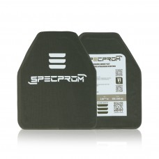 Балістичні пластини (комплект 2 шт.) NIJ IV (6 клас ДСТУ) вага однієї шт. 2,8 кг Al2O3+PE Хакі