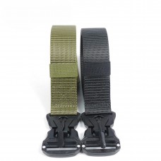 Тактичний ремінь з металічною пряжкою на магніті чорний