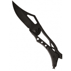 Ніж тактичний Mil-Tec Чорний TASCHENMESSER SCELETON M.TASCHE (15346100)