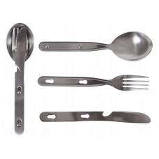 Набір столовий Ложка, Виделка, Ніж Mil-Tec CAMPING ESSBESTECK 3-TLG.S/STEEL (14622700-3)
