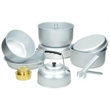 Набір посуду Mil-Tec зі спиртовим пальником Кухарський Алюмінієвий KOCHSET 9-TLG. M.BRENNER (14700500)