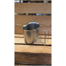 Кружка до фляги тактична Mil-Tec 700МЛ. Сталева US FELDFLASCHENBECHER BLANK (DRAHTGRIFFE) (14607000-700)