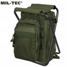 Крісло-рюкзак складне Mil-Tec 20Л Олива ANSITZRUCKSACK M.HOCKER OLIV (14059001-20)