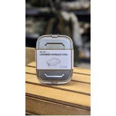 Ланчбокс тактичний Mil-Tec Алюмінієвий 18х14х6,5См LUNCHBOX STAINLESS STEEL 18X14X6,5CM (14674200)