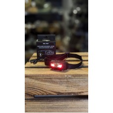 Ліхтарик тактичний Mil-Tec Налобний біле та червоне світло + кабель Type-c для зарядки RECHARGE 220 Lumen (15172300)