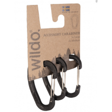 Набір 3 карабіни тактичні Чорні Wildo ACCESSORY CARABINER SET SCHW. (15920102)-(89611)