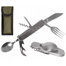 Мультитул столовий польовий 6 в 1 Mil-Tec TASCHENMESSERBESTECK ′6 IN 1′ (14630000)