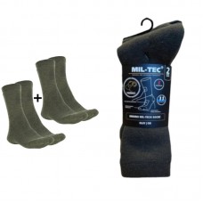 Набір 2 пари шкарпетки MIL-TEC трекінгові тактичні утеплені 39-41р. Олива SOCKE 39-41 MERINO OLIV (13006301-002-39-41)