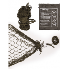 Гамак тактичний Mil-Tec Сітчастий кемпінговий Нейлоновий Олива MINIHÄNGEMATTE M.PACKSACK OLIV (14443000)