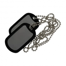 Набір жетонів ідентифікаційних Mil-Tec Армійський на шию жетон Із гумками One size US ERK.MARKEN-SATZ BLANK ORIG.M.SILENCER (16316019)