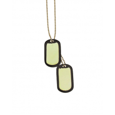 Жетон тактичний (2шт) Mil-Tec Армійський на шию жетон Із гумками One size Золотий US ERK.MARKEN-SATZ GOLD M.SILENCER (16311017)