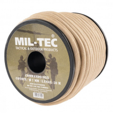 Паракорд тактичний Mil-Tec Мотузка паракордова 50м Койот COMMANDO-SEIL COYOTE 7MM (50M ROLLE) (15942005-007-50)