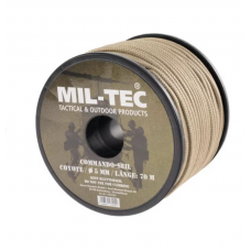 Паракорд тактичний Mil-Tec Мотузка паракордова 70м Койот COMMANDO-SEIL COYOTE 5MM (70M ROLLE) (15942005-005-70)