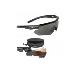 Окуляри тактичні Mil-Tec SWISS EYE Балістичні Із змінними лінзами Чорні TACT.BRILLE SWISS EYE NIGHTHAWK SCHWARZ (15624622)
