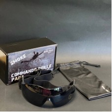 Окуляри тактичні Mil-Tec Захисні Затемнені На резинці Чорні SCHUTZBRILLE PARA SMOKE (15615202)