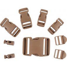 Набір фастексів Mil-Tec Пряжки 9шт. Койот OD BUCKLE SET (13458005)