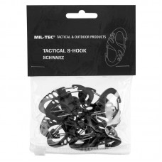 Набір карабінів тактичних Mil-Tec 10шт. Tactical S-hook Black (13458402)