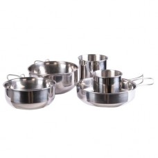 Набір посуду Mil-Tec Неіржавка сталь Cook set stainless steel 5-pcs. (14648200)