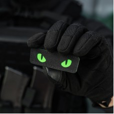 Патч M-Tac нашивка 8х2,5 см Cat Eyes Laser Cut Black/Green/GID (51507002)