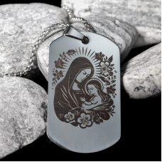 Жетон на шию з іконою Royal Bracelets ланцюжок нержавіюча сталь One size 60см (474)