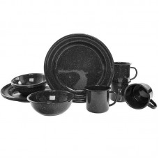 Набір посуду тактичний Mil-Tec Set of tourist dishes 12 шт. Black (14678002)