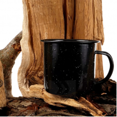 Кружка тактична Mil-Tec Емальована (ретро стиль) Western Cup 680мл Black (14609102-680)