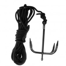 Гак-кішка тактичний Mil-Tec мотузка Ninja Rope With Anchor 10м Black (15956000)